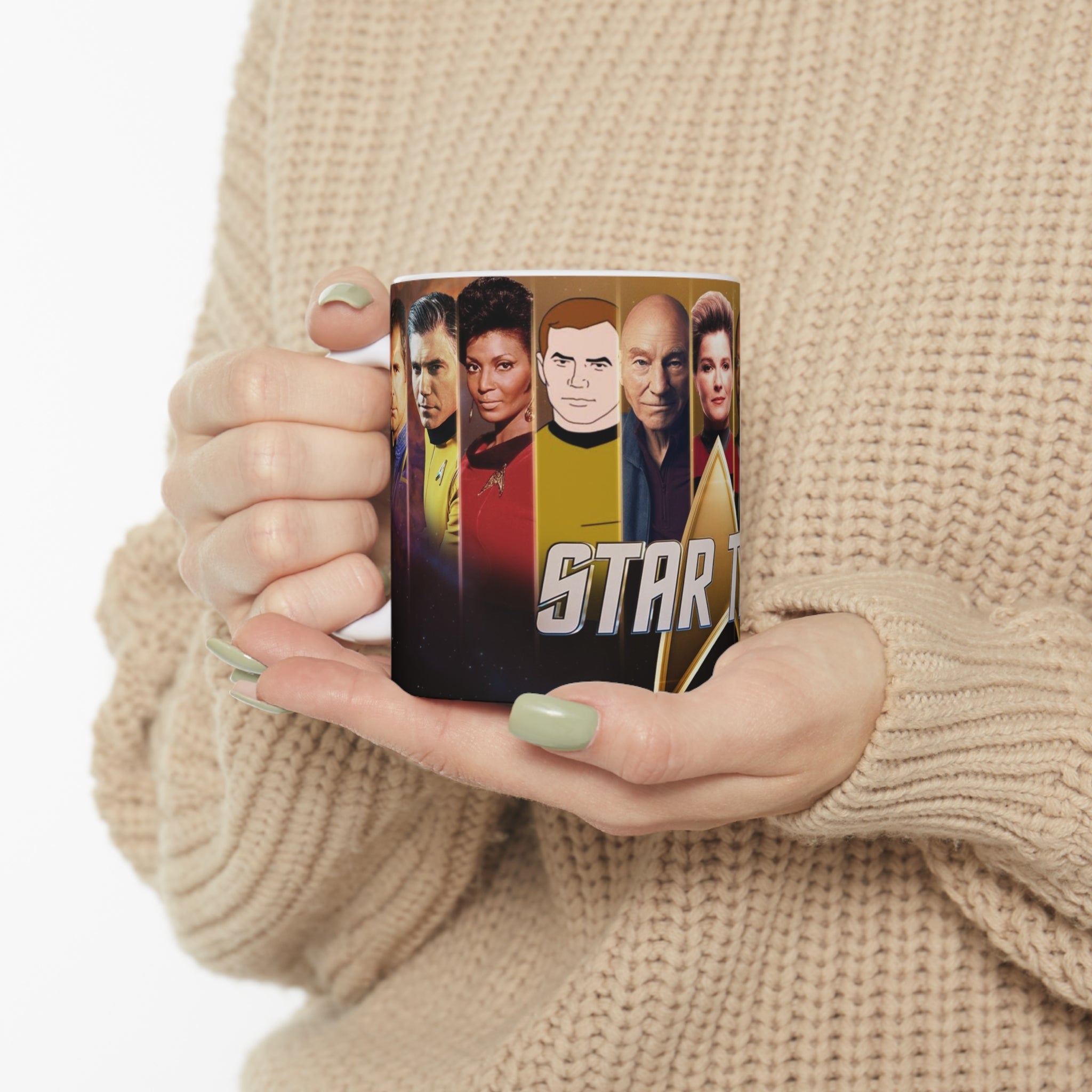 Star Trek Collection- USS Enterprise White Ceramic Mug - Creations by Chris and Carlos